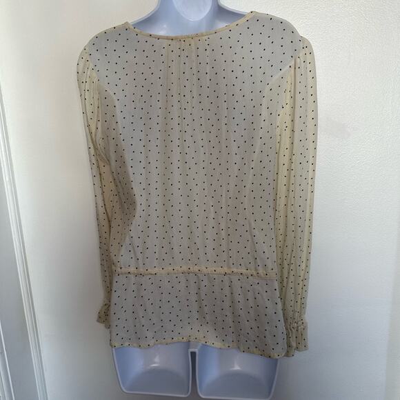 Lucky Brand Polka Dot Blouse, Small, 100% Viscose - Picture 9 of 10